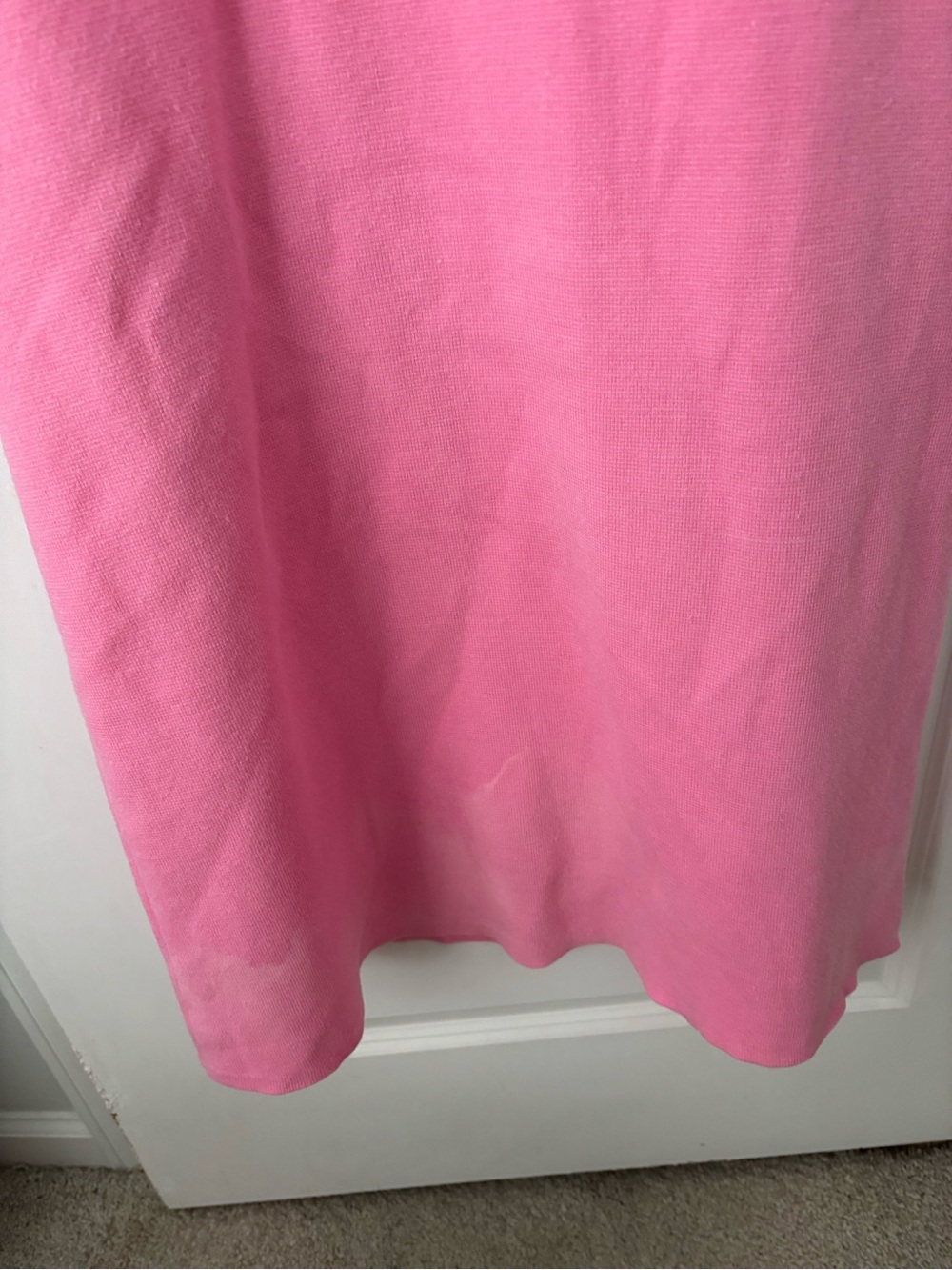 Endless Rose pink knit maxi dress faux pearl-embellished scoop neckline M - Picture 6 of 7